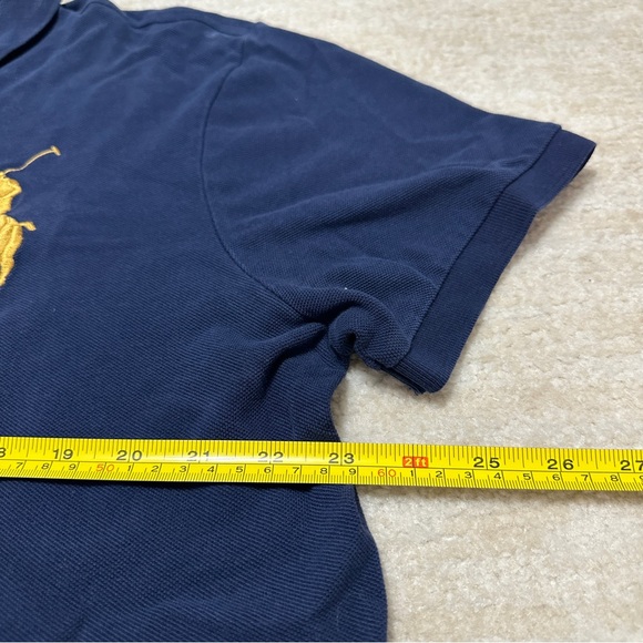 Polo Ralph Lauren Big Pony Crest Crest Emblem Navy Blue Custom Slim Fit XL - Picture 7 of 8